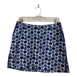 Golftini Cotton Blend Blue Geometric Print Golf Skort 6